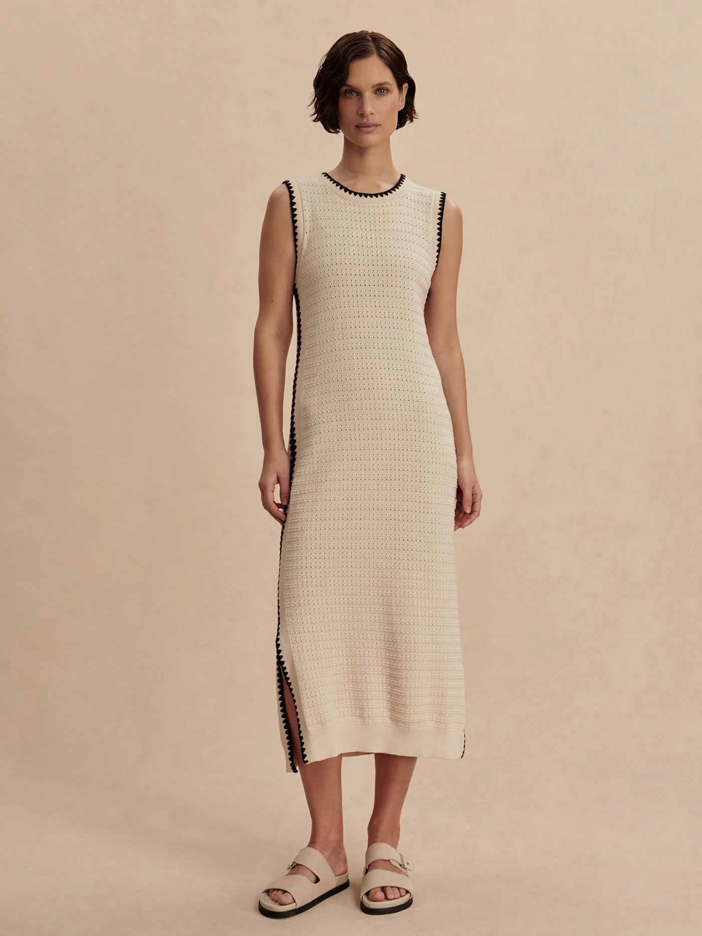 knee length dresses for ladies Dwight Tank Knit Midi Dress