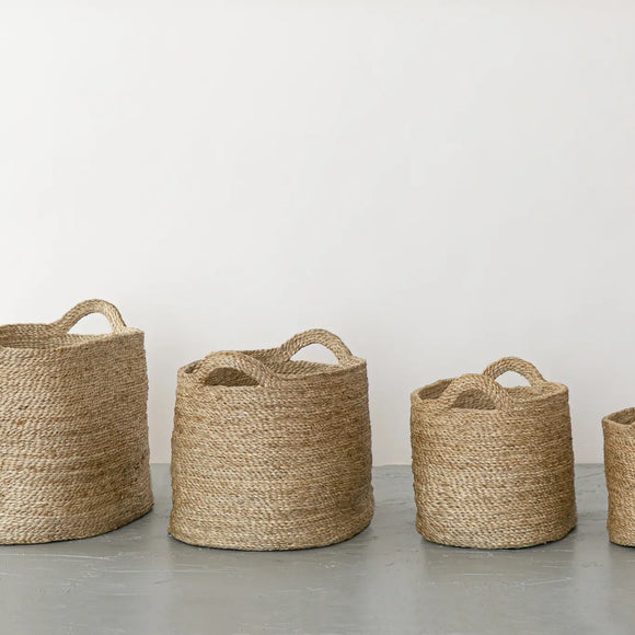 Oval Jute Baskets Natural