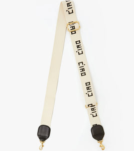Adjustable Crossbody Strap Ciao Natural/Black | Clare V.