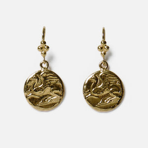Pegasus Coin Earrings
