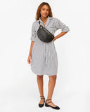 Grande Fanny Black Woven Zig-Zag | Clare V.