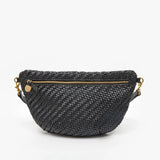 Grande Fanny Black Woven Zig-Zag | Clare V.
