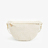 Grande Fanny Cream Woven Checker | Clare V.