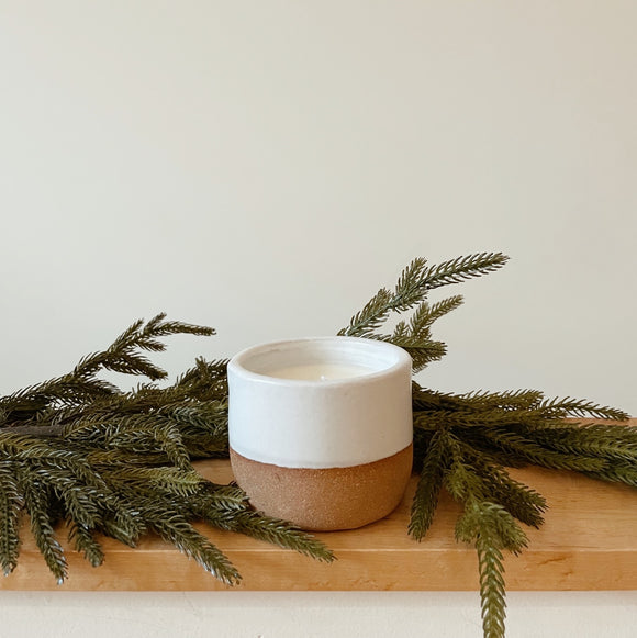 Gray Juniper Ceramic Candle