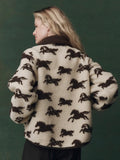 The Pasture Jacket Cream w/ Hickory | The Great.