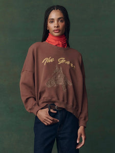 The Teammate Sweatshirt Umber w/ Horse Embroidery | The Great.