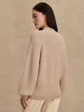 Martina High Neck Rib Knit Cement | Varley