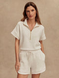 Ollie High-Rise Short 3.5" Ivory Marl | Varley