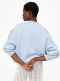 Oversized Sweatshirt Heather Blue Embroidered Liberez Les Sardines | Clare V.