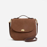 Turnlock Louis w/ Top Handle Choco Bar | Clare V.