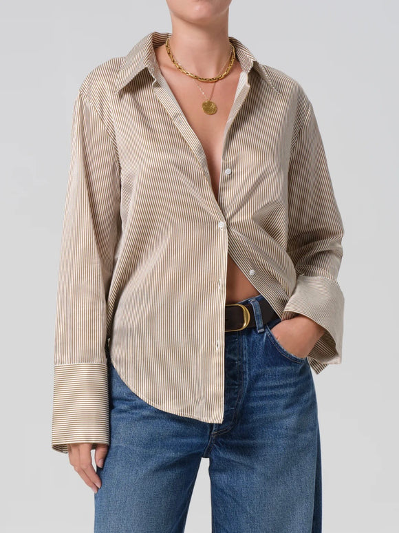 Camilla Shirt Bronze Stripe | Citizens of Humanity