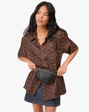 Petite Fanny Black Woven Zig-Zag | Clare V.