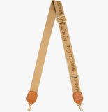 Adjustable Crossbody Strap Khaki Embroidered Masculin Féminin  | Clare V.