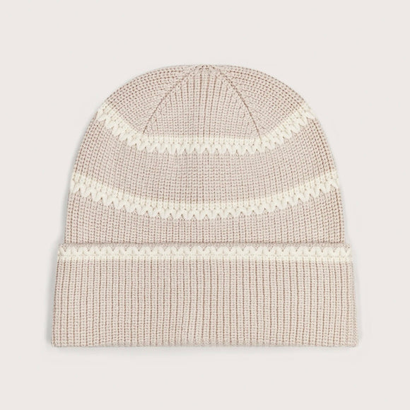 Ronan Stitch Stripe Beanie Silver Birch | Varley