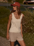 Ayaka Wide Rib Tank Top Pristine | Varley