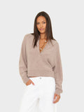 Griffin Sweater Heather Brown | XiRENA