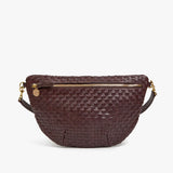 Grande Fanny Tobacco Woven Checker | Clare V.
