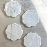 Scalloped Marble Coaster Set of 4