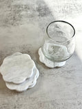 Scalloped Marble Coaster Set of 4