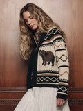 The Bear Lodge Cardigan Black | The Great.
