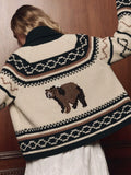 The Bear Lodge Cardigan Black | The Great.