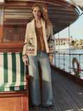 The Sailboat Lodge Cardigan Cream | The Great.