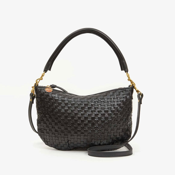 Petit Moyen Black Woven Checker | Clare V.