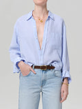 Kayla Shrunken Linen Shirt Glint | Citizens of Humanity