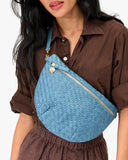 Grande Fanny Desert Blue Woven Zig-Zag | Clare V.