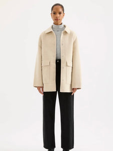 Levi Wool Coat Oat | Nude Lucy
