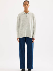 Dallas Rugby Knit Grey Marle | Nude Lucy