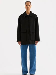 Levi Wool Coat Black | Nude Lucy