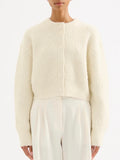 Nixon Cropped Cardigan Ivory | Nude Lucy