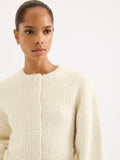 Nixon Cropped Cardigan Ivory | Nude Lucy