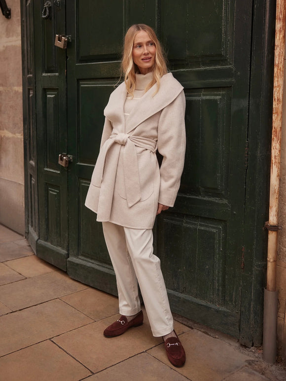 Edgemere Wrap Jacket Pumice Stone Marl | Varley
