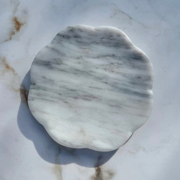 Belle White Marble Tray
