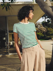 Laurence Tee Verdant Green Stripe | Nation LTD
