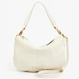 Moyen Messenger Cream Woven Checker | Clare V.