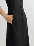 Danika Dres Black Linen | DL 1961