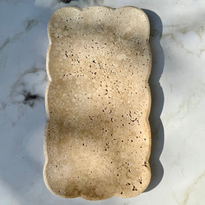 Josaphine Beige Travertine Tray
