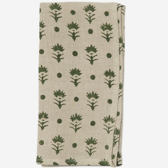 Napkin Petite Pari Olive Linen