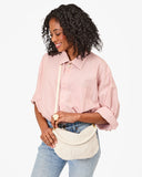 Petit Moyen Cream Woven Checker | Clare V.