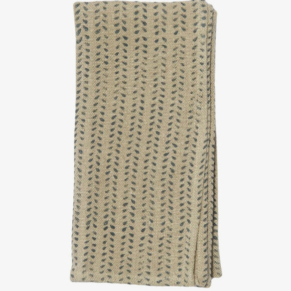 Tea Towel Ripples Indigo Linen