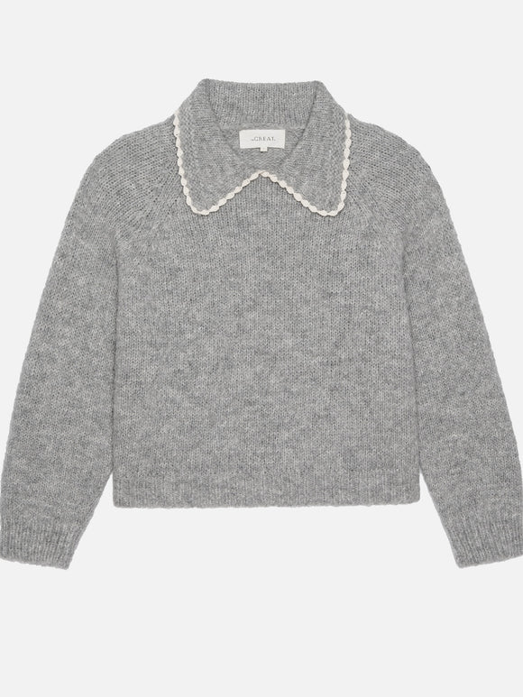The Crochet Collar Pullover | The Great.