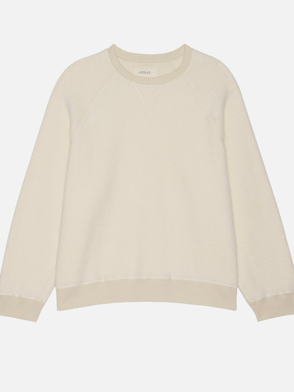 The Plush Slouch Sweatshirt Washed White | The Great.