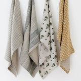 Tea Towel Ripples Indigo Linen
