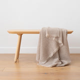 Lily Merino Wool Throw Beige