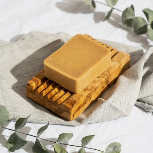 Olive Wood Soap Dish Stripe