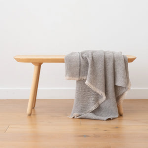 Lily Merino Wool Throw Grey