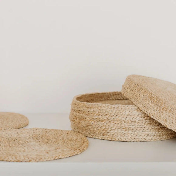 Handwoven Jute Round Placements